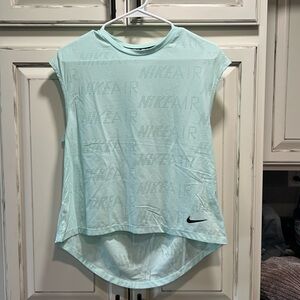 Sea foam green Nike lightweight mesh muscle shirt